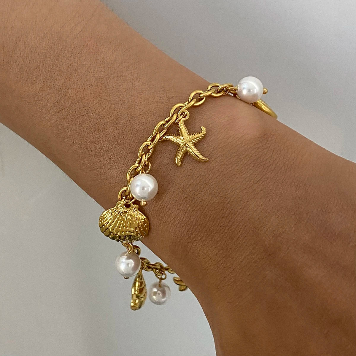 Yori Ocean Style Shell Pearl Bracelet