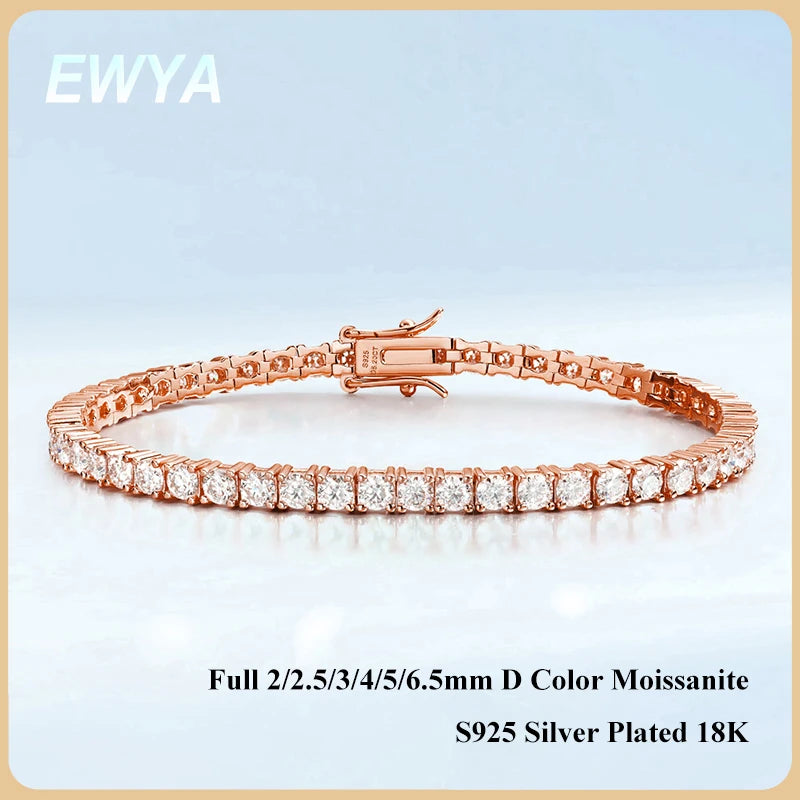 EWYA Moissanite Tennis Bracelet