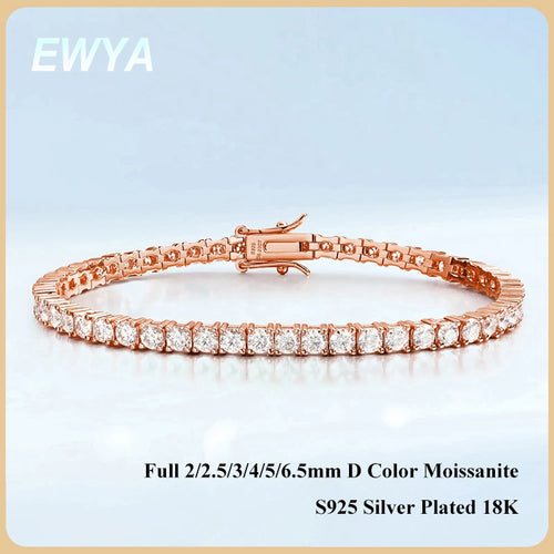 EWYA Moissanite Tennis Bracelet