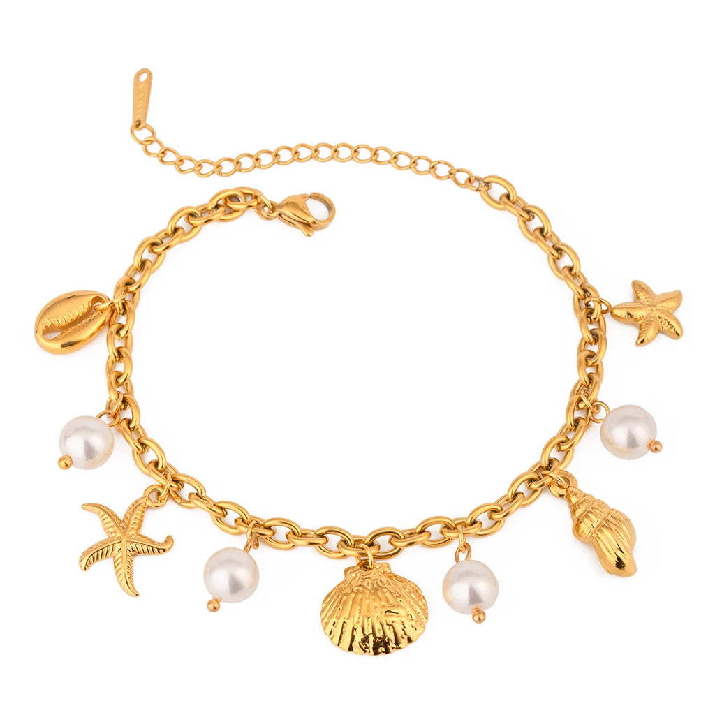 Yori Ocean Style Shell Pearl Bracelet
