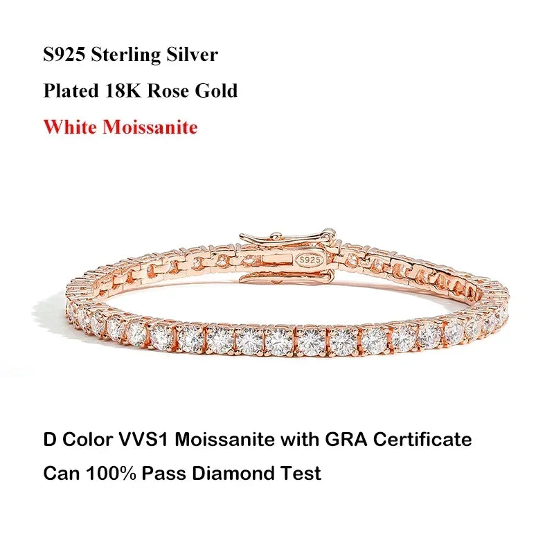 EWYA Moissanite Tennis Bracelet