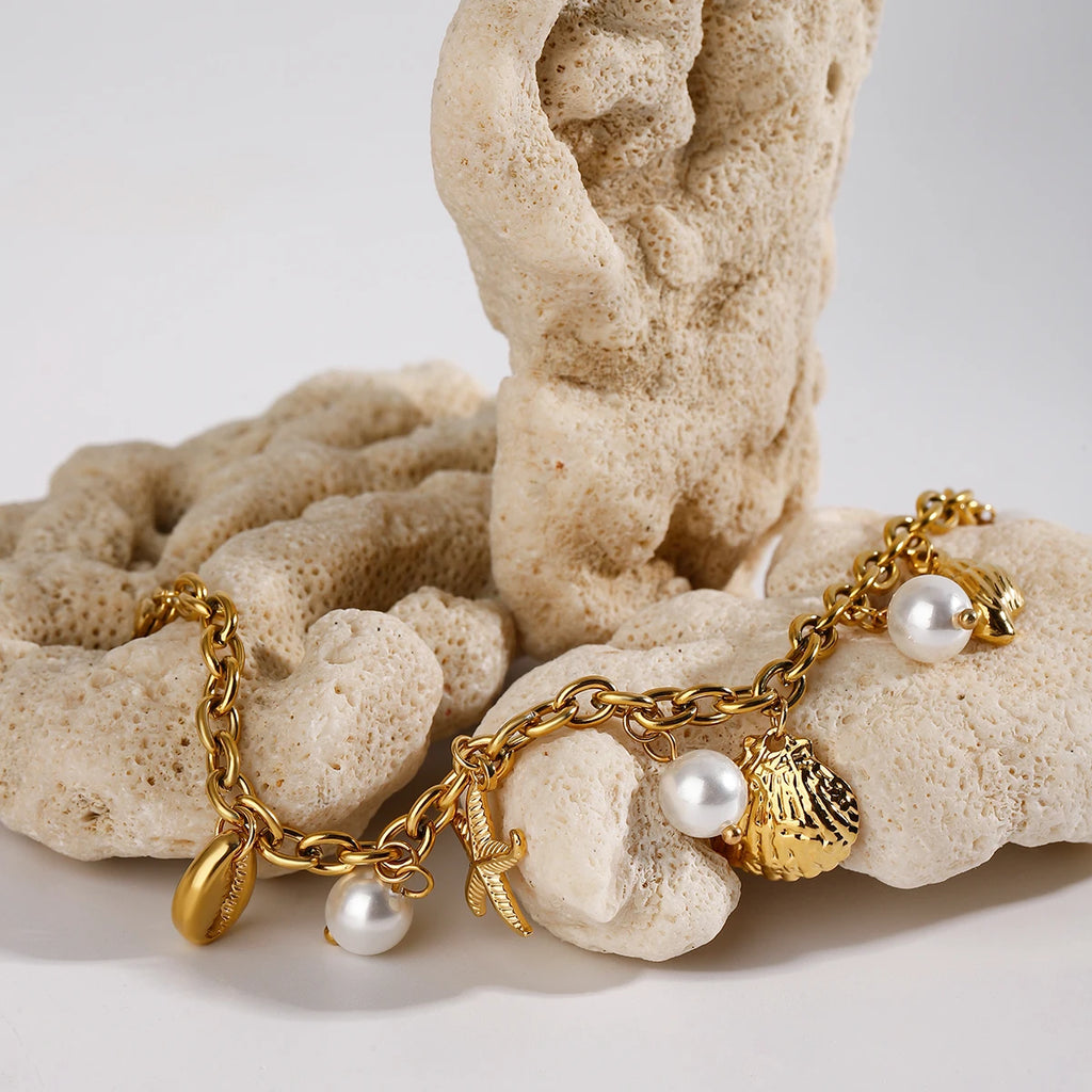 Yori Ocean Style Shell Pearl Bracelet