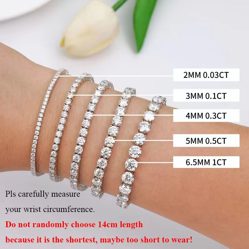 Sterling Silver Moissanite Bracelet