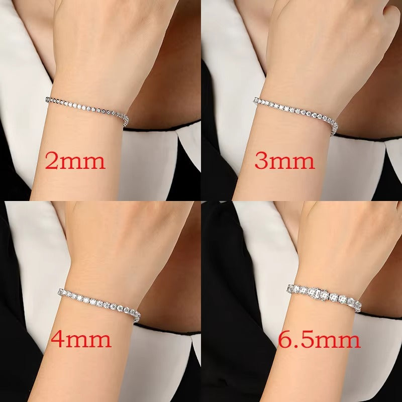 2-5mm Moissanite Tennis Bracelet