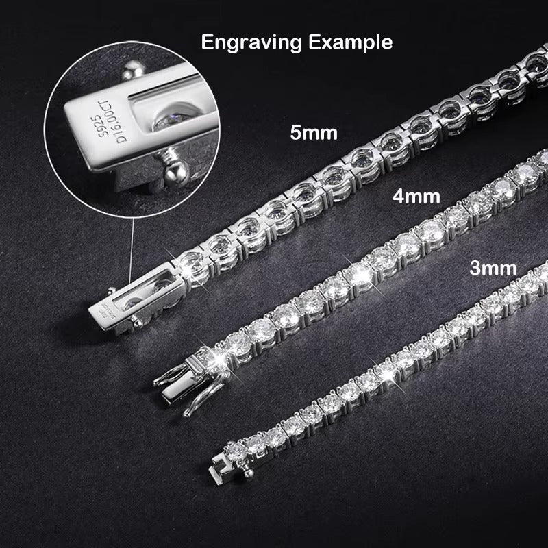 Sterling Silver Moissanite Bracelet