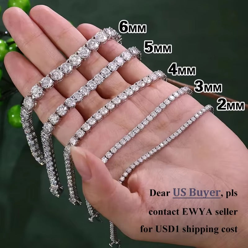 Sterling Silver Moissanite Bracelet