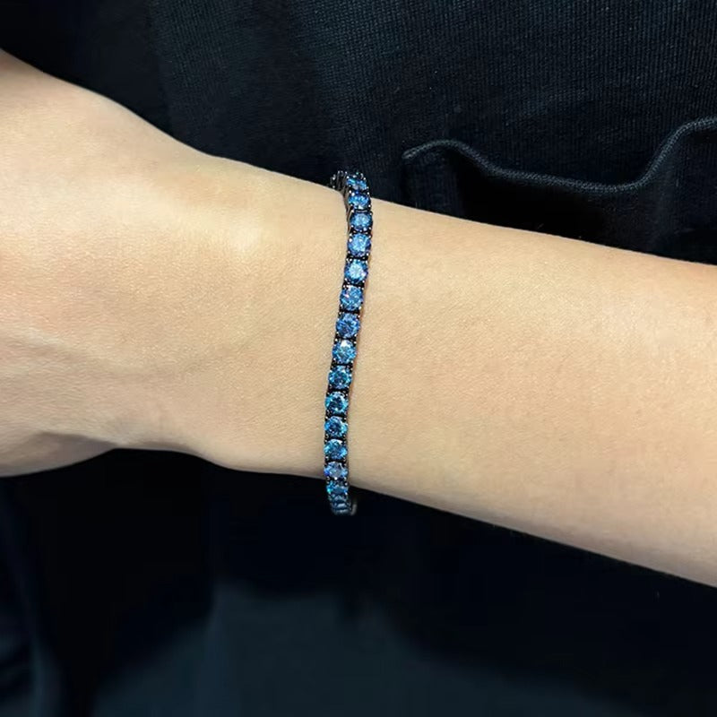 Royal Blue Moissanite Tennis Bracelet